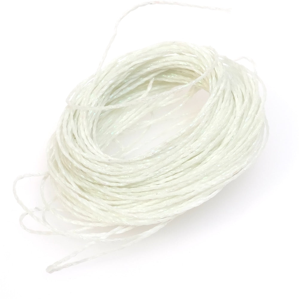 Bobine de fil ciré Linhasita 0,5mm pour micro macramé - Vert menthe métallisé