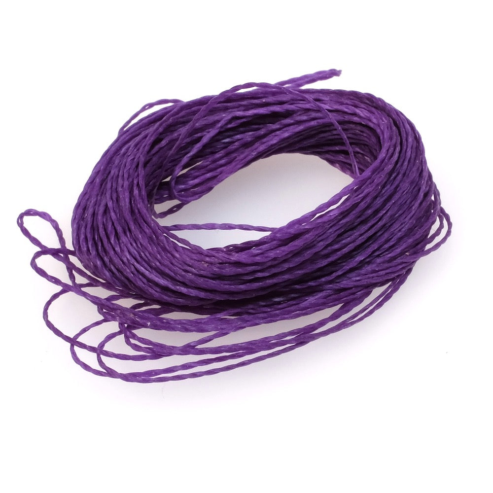 Bobine de fil ciré Linhasita 0,5mm pour micro macramé - Violet