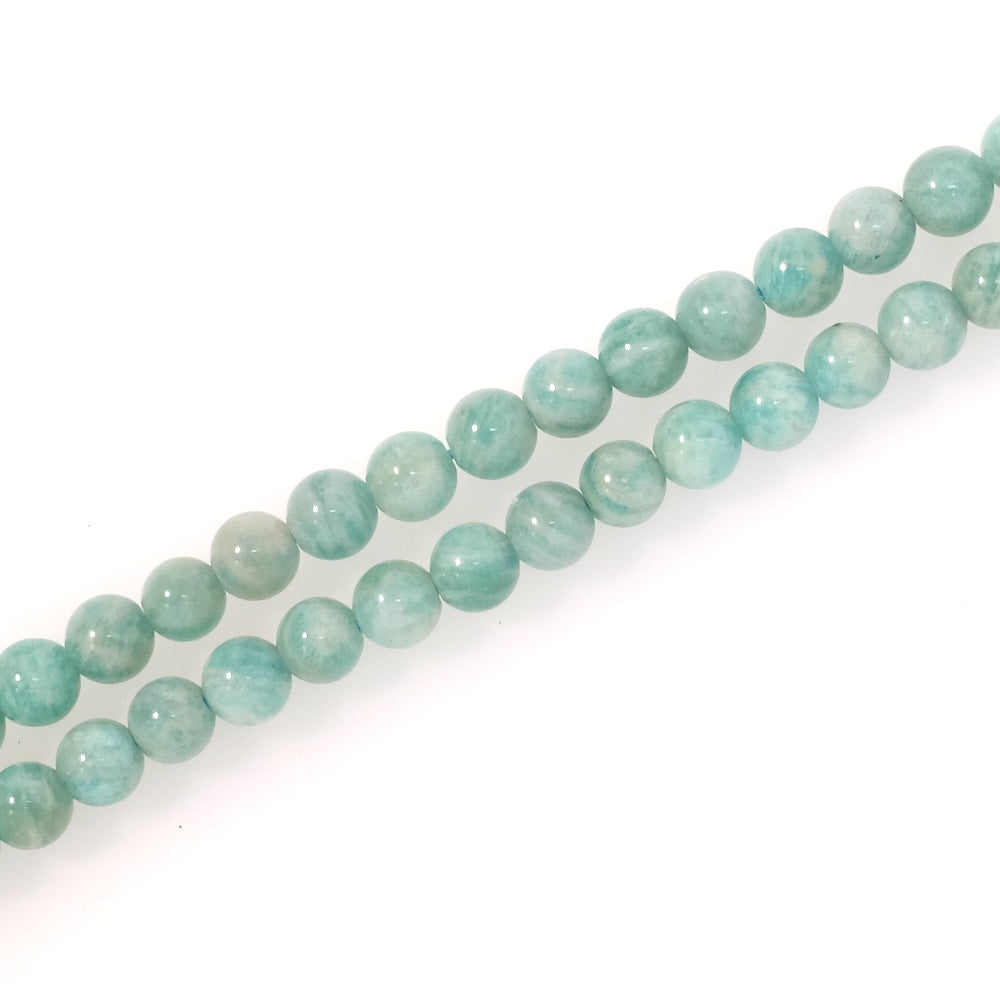 Fil de perles naturelles rondes 6mm en Amazonite