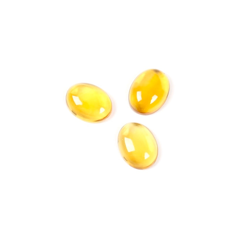 Cabochon pierre naturelle Ovale 6 x 8mm Citrine Madère