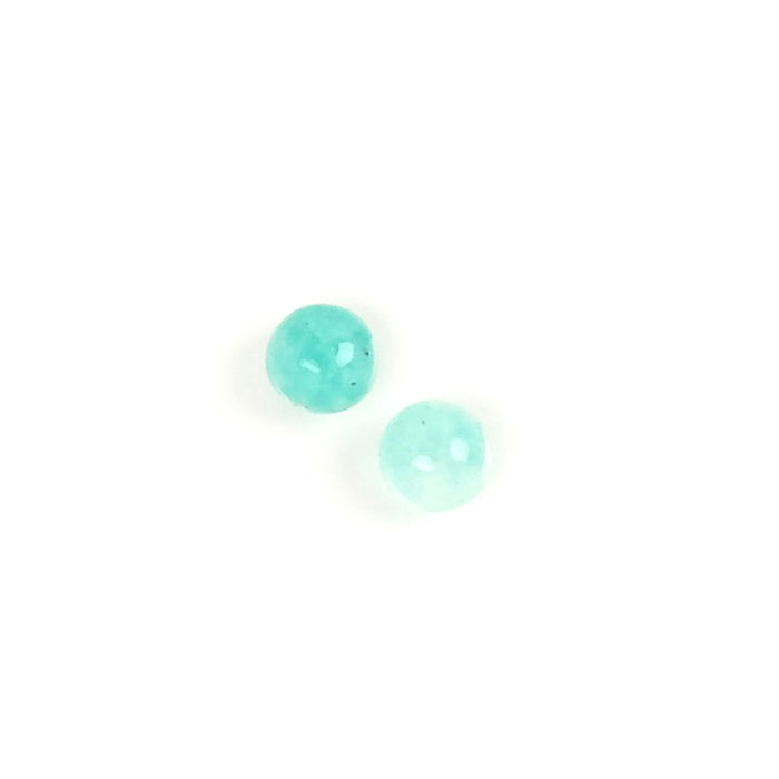 2 Cabochons de pierre naturelle Rond 4mm Amazonite