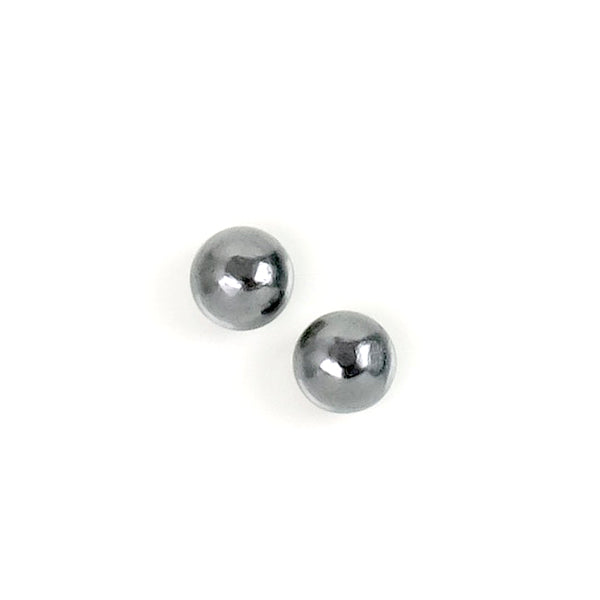 2 Cabochons de pierre naturelle Rond 4mm Hématite