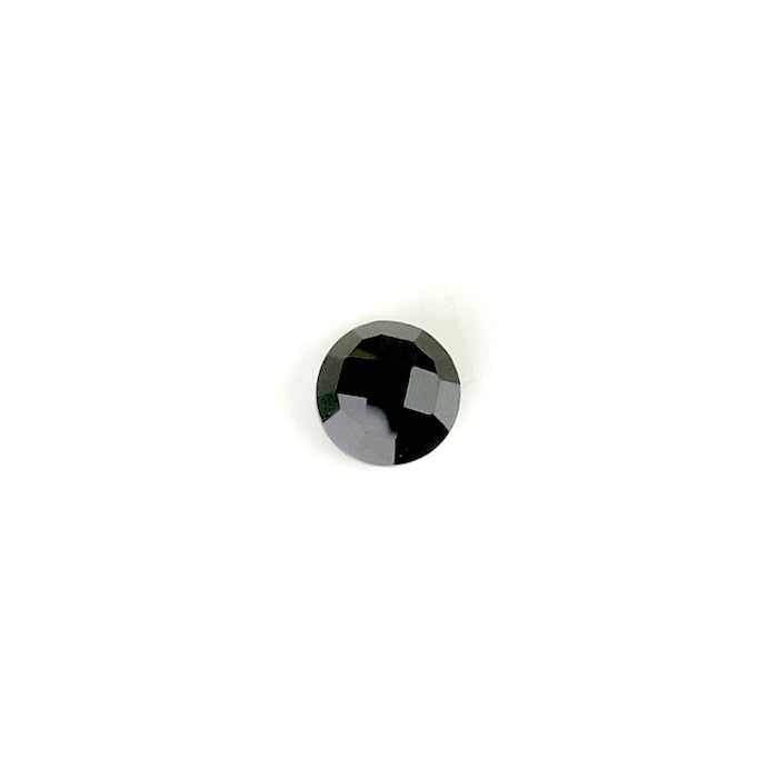 Cabochon Facetté en pierre naturelle Rond 6mm Onyx noire