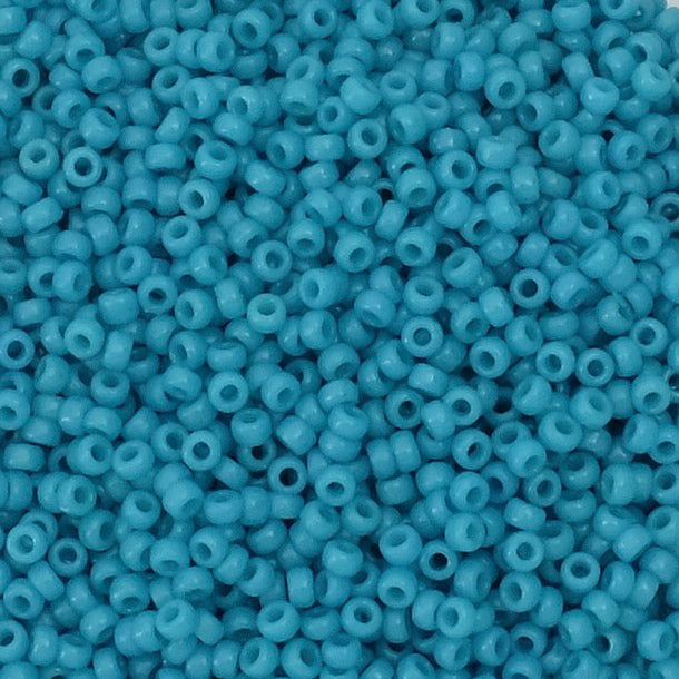 8 grammes de perles Miyuki Rocailles 15/0 Duracoat Opq Azure N°4483