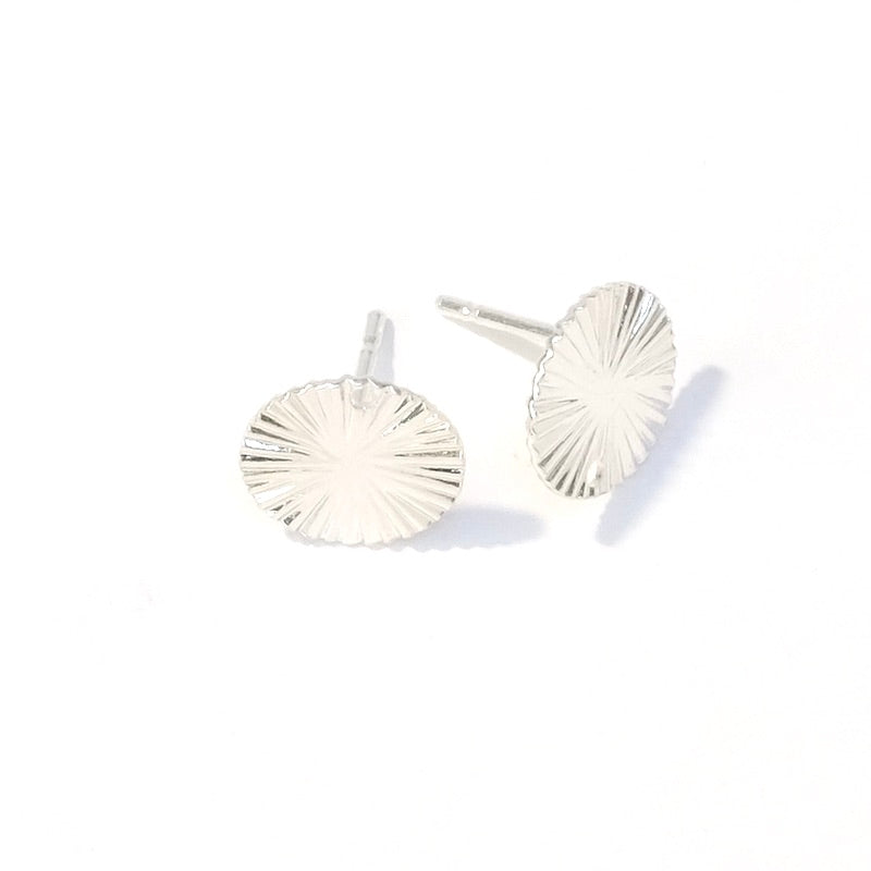 Boucles d&#39;oreilles ronds Ondulés en laiton Argenté 925 Premium