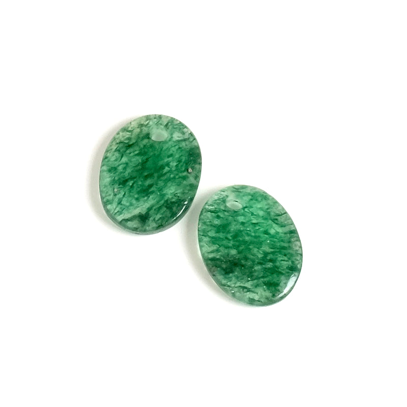 Pendentif Ovale 8x10mm en  pierre naturelle Aventurine