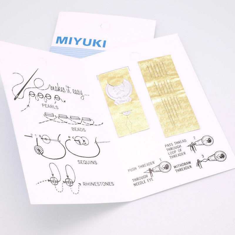 Kit de 6 Aiguilles extra fines Miyuki avec enfile aiguille